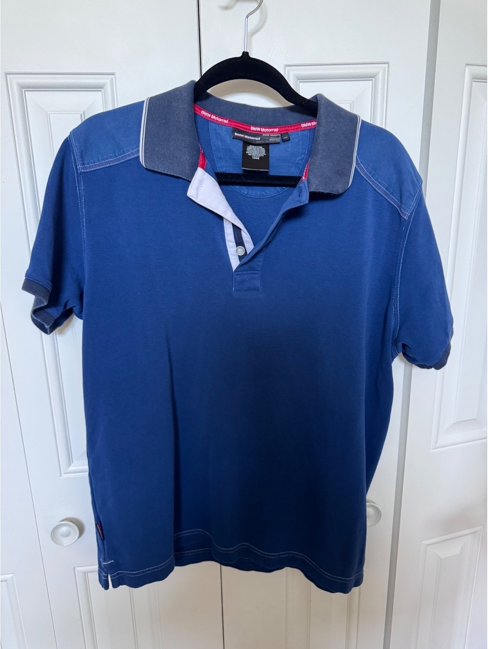 BMW Motorrad Men's Short Sleeve Polo Shirt Blue XL Motorcycle Riding Apparell